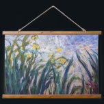 Claude Monet - Yellow and Purple Irises Hanging Tapestry<br><div class="desc">Yellow and Purple Irises / Iris jaunes et mauves - Claude Monet,  Oil on Canvas,  1924-1925</div>