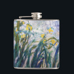 Claude Monet - Yellow and Purple Irises Hip Flask<br><div class="desc">Yellow and Purple Irises / Iris jaunes et mauves - Claude Monet,  Oil on Canvas,  1924-1925</div>