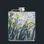 Claude Monet - Yellow and Purple Irises Hip Flask<br><div class="desc">Yellow and Purple Irises / Iris jaunes et mauves - Claude Monet,  Oil on Canvas,  1924-1925</div>
