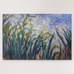 Claude Monet - Yellow and Purple Irises Jigsaw Puzzle<br><div class="desc">Yellow and Purple Irises / Iris jaunes et mauves - Claude Monet,  Oil on Canvas,  1924-1925</div>