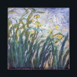 Claude Monet - Yellow and Purple Irises Magnet<br><div class="desc">Yellow and Purple Irises / Iris jaunes et mauves - Claude Monet,  Oil on Canvas,  1924-1925</div>
