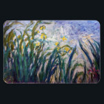 Claude Monet - Yellow and Purple Irises Magnet<br><div class="desc">Yellow and Purple Irises / Iris jaunes et mauves - Claude Monet,  Oil on Canvas,  1924-1925</div>
