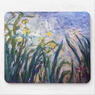 Claude Monet - Yellow and Purple Irises Mouse Mat