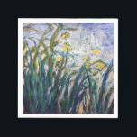 Claude Monet - Yellow and Purple Irises Napkin<br><div class="desc">Yellow and Purple Irises / Iris jaunes et mauves - Claude Monet,  Oil on Canvas,  1924-1925</div>