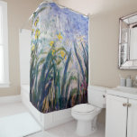 Claude Monet - Yellow and Purple Irises Shower Curtain<br><div class="desc">Yellow and Purple Irises / Iris jaunes et mauves - Claude Monet,  Oil on Canvas,  1924-1925</div>