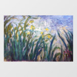 Claude Monet - Yellow and Purple Irises Window Cling<br><div class="desc">Yellow and Purple Irises / Iris jaunes et mauves - Claude Monet,  Oil on Canvas,  1924-1925</div>