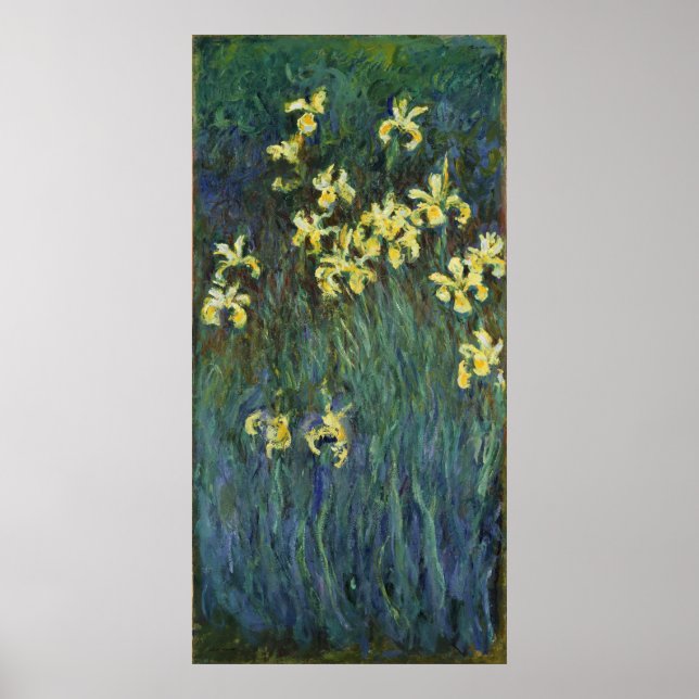 Claude Monet ~ Yellow Irises Poster (Front)