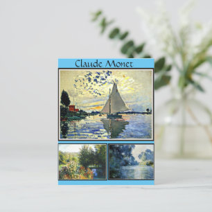Claude Monet's famous paintings Postcard