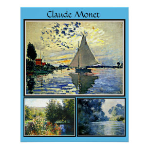 Claude Monet's famous paintings Poster