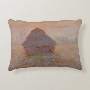 Claude Monet's Grainstack, Sun in the Mist (1891) Decorative Cushion