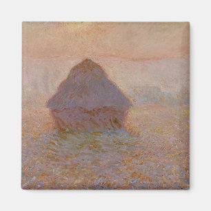 Claude Monet's Grainstack, Sun in the Mist (1891) Magnet