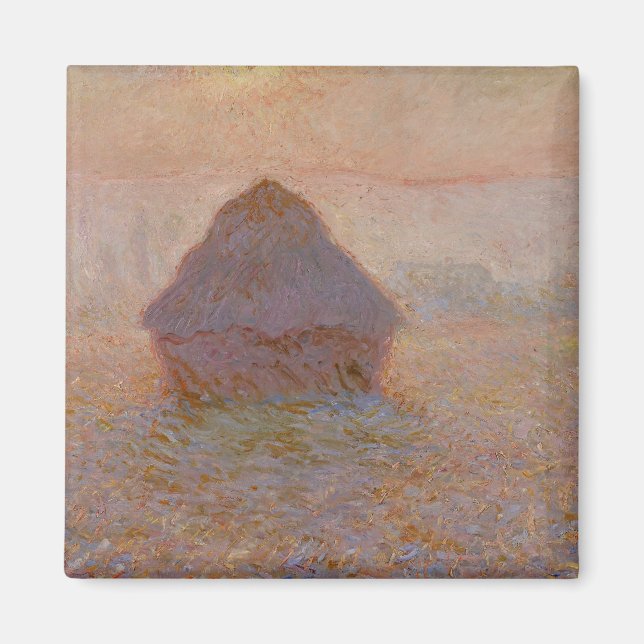 Claude Monet's Grainstack, Sun in the Mist (1891) Magnet (Front)