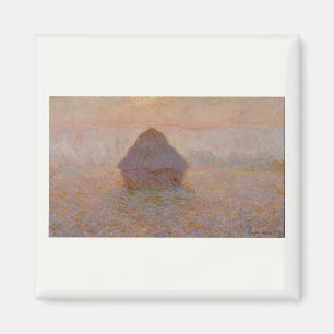 Claude Monet's Grainstack, Sun in the Mist (1891) Magnet