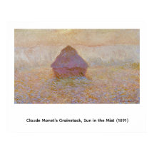 Claude Monet's Grainstack, Sun in the Mist (1891) 