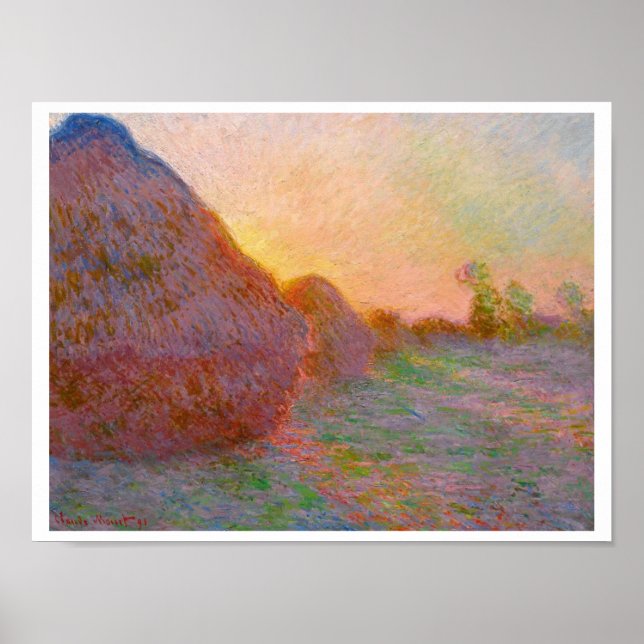 Claude Monet's Haystack Poster (Front)