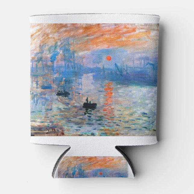 Claude Monet's Impression, Sunrise (1872) Can Cooler (Front)