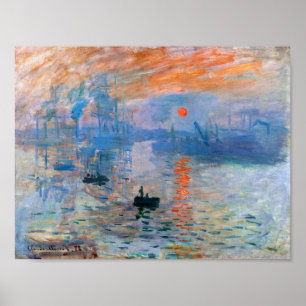 Claude Monet's Impression, Sunrise (1872 Poster