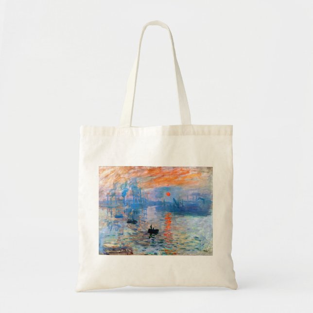 Claude Monet's Impression, Sunrise (1872) Tote Bag (Front)