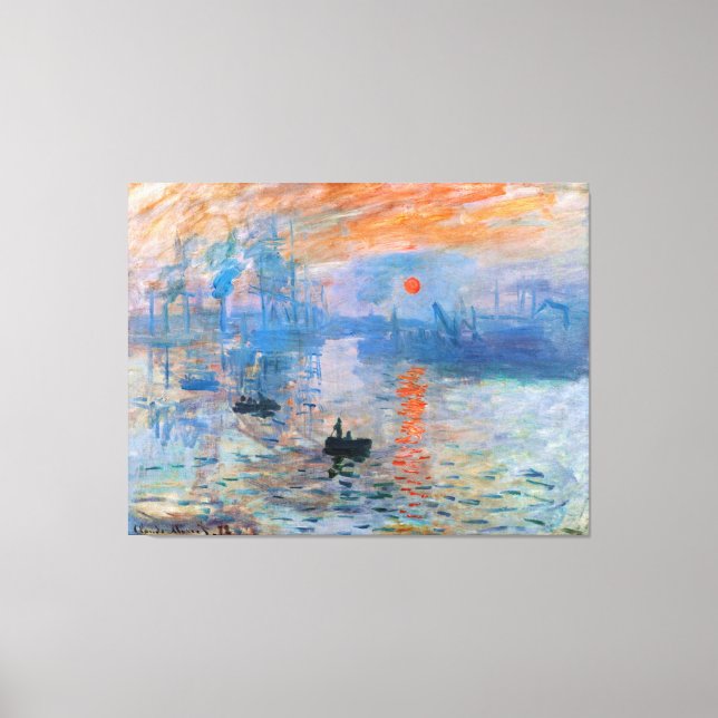 Claude Monet's Impression, Sunrise Canvas Print (Front)