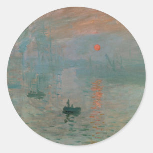 Claude Monet's Impression Sunrise (soleil levant) Classic Round Sticker