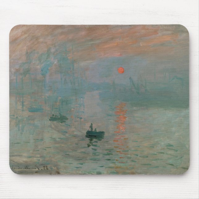 Claude Monet's Impression Sunrise (soleil levant) Mouse Mat (Front)