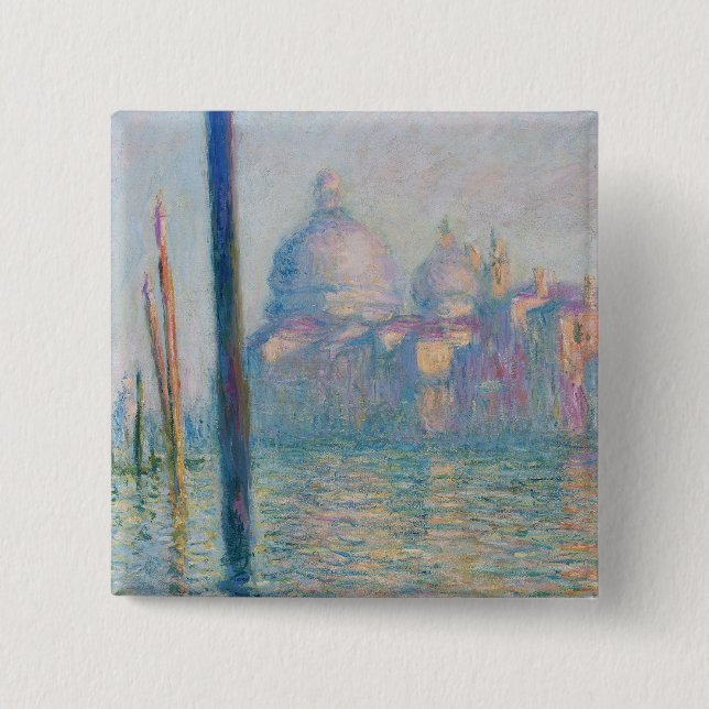 Claude Monet's Le Grand Canal 15 Cm Square Badge (Front)
