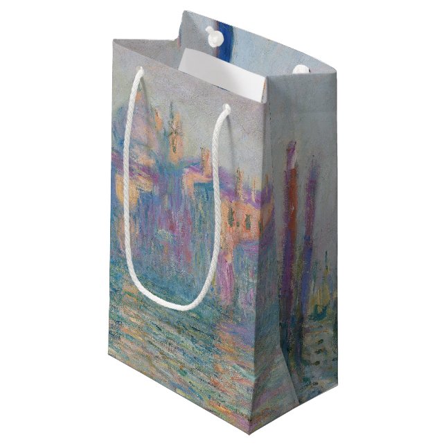 Claude Monet's Le Grand Canal Small Gift Bag (Front Angled)