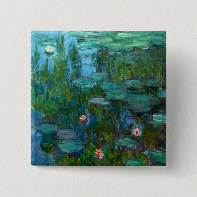 Claude Monet's Nymphéas 15 Cm Square Badge (Front)