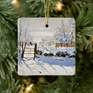Claude Monet's painting, The Magpie Ceramic Ornament