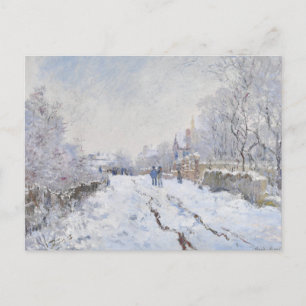 Claude Monet's Snow at Argenteuil (1874–1875) Postcard