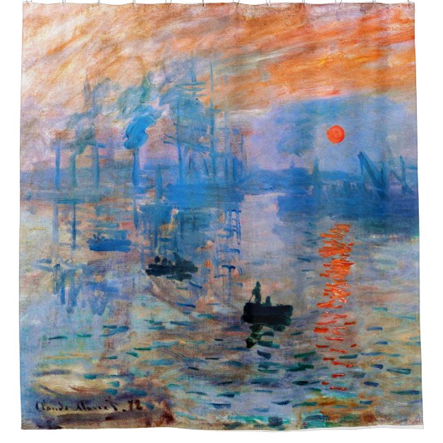 Claude Monet's Sunrise Shower Curtain (Front)