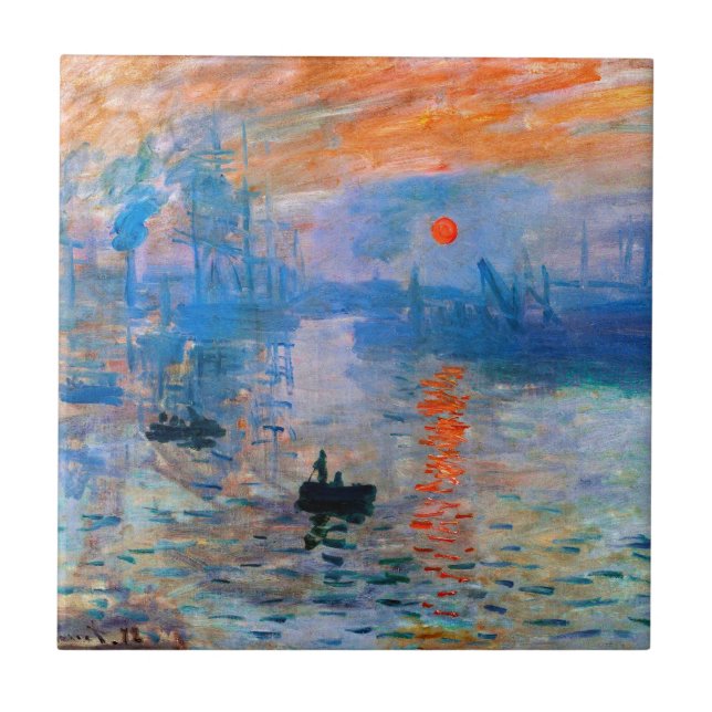 Claude Monet's Sunrise Tile (Front)
