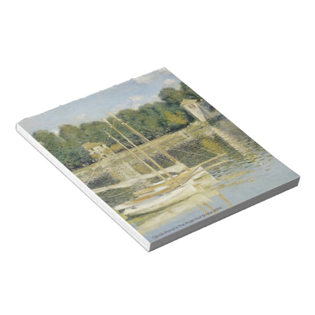 Claude Monet's The Argenteuil Bridge (1874) Notepad (Angled)