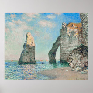 Claude Monet's The Cliffs at Étretat 1885 Poster