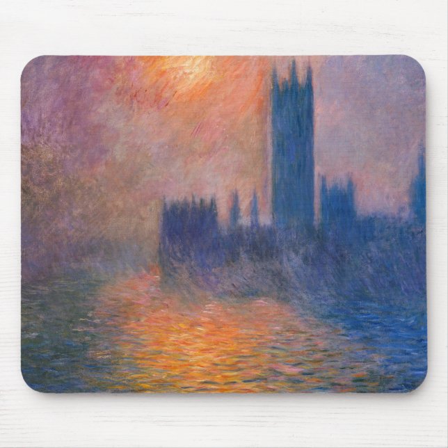 Claude Monet's The Houses of Parliament at Sunset Mouse Mat (Front)