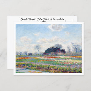  Claude Monet's Tulip Fields landscape Postcard