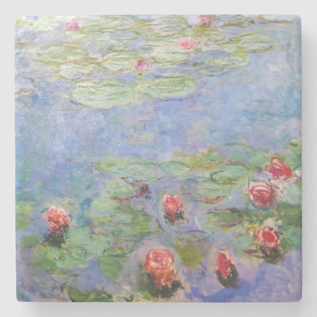 Claude Monet's Water Lilies Stone Coaster (Front)