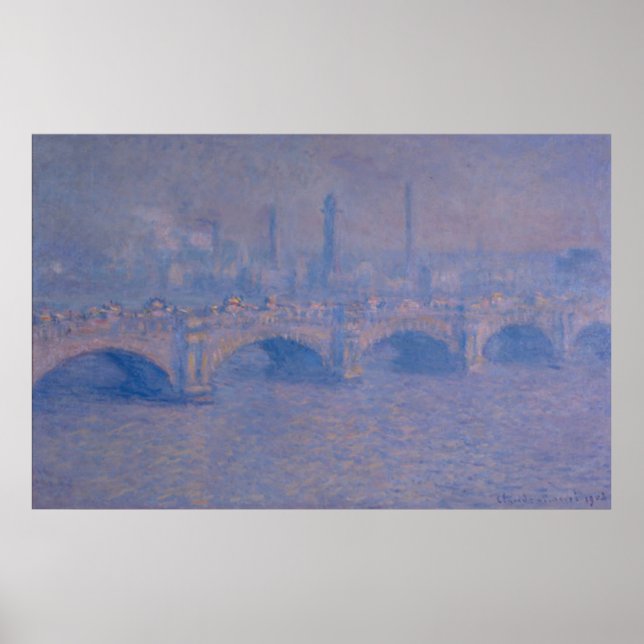 Claude Monet's Waterloo Bridge Poster (Front)