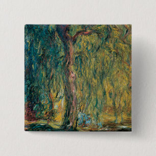 Claude Monet's Weeping Willow 15 Cm Square Badge