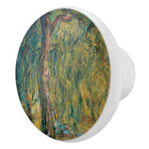 Claude Monet's Weeping Willow Ceramic Knob