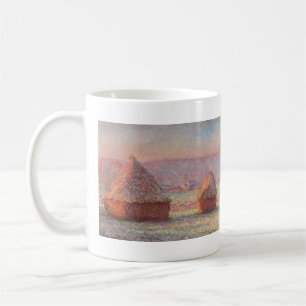 Claude Monet's White Frost Sunrise (Haystacks)) Coffee Mug