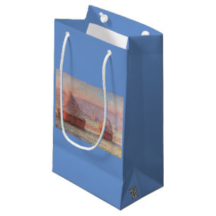 Claude Monet's White Frost Sunrise (Haystacks)) Small Gift Bag