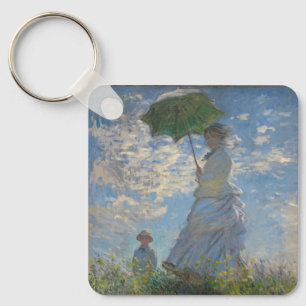 Claude Monet's Woman with a Parasol (The Stroll) Key Ring