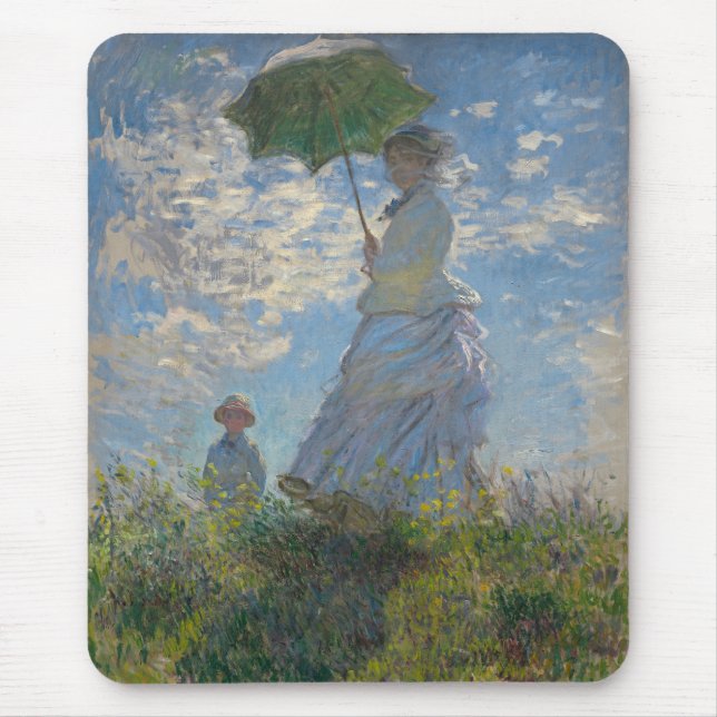 Claude Monet's Woman with a Parasol (The Stroll) Mouse Mat (Front)