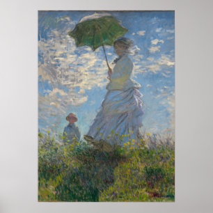 Claude Monet's Woman with a Parasol (The Stroll) Poster