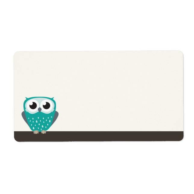 Claude the Little Owl | Blank Shipping Labels (Front)