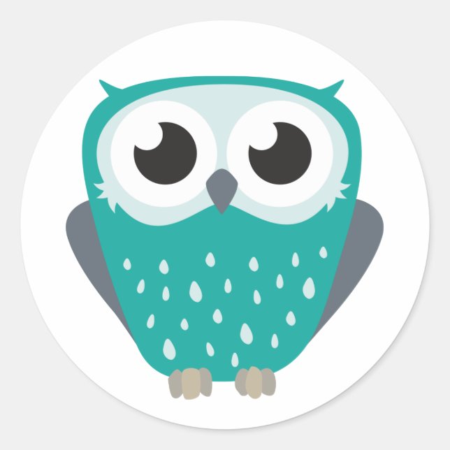 Claude the Little Owl Classic Round Sticker (Front)