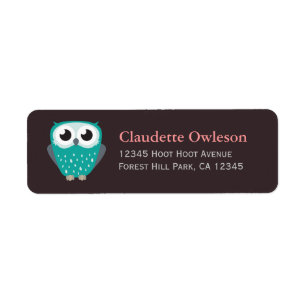 Claude the Little Owl   Return Address Labels