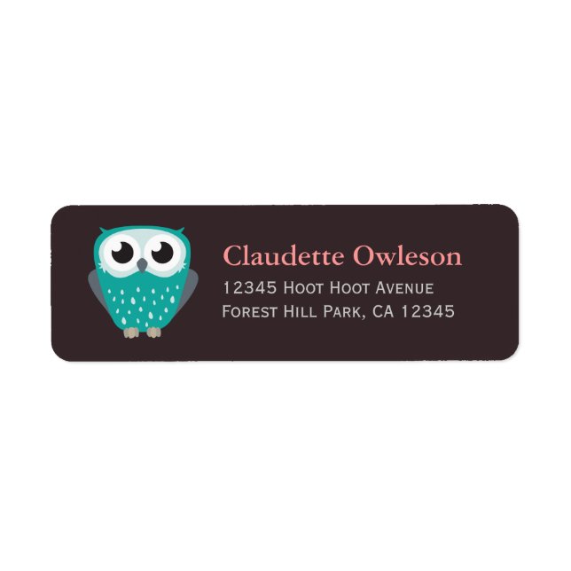 Claude the Little Owl | Return Address Labels (Front)