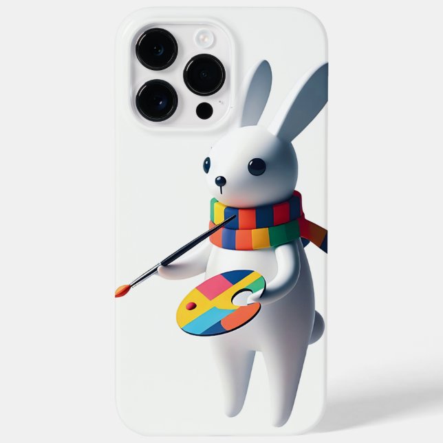 Claude the White Rabbit Lovely Painter Case-Mate iPhone Case (Back)